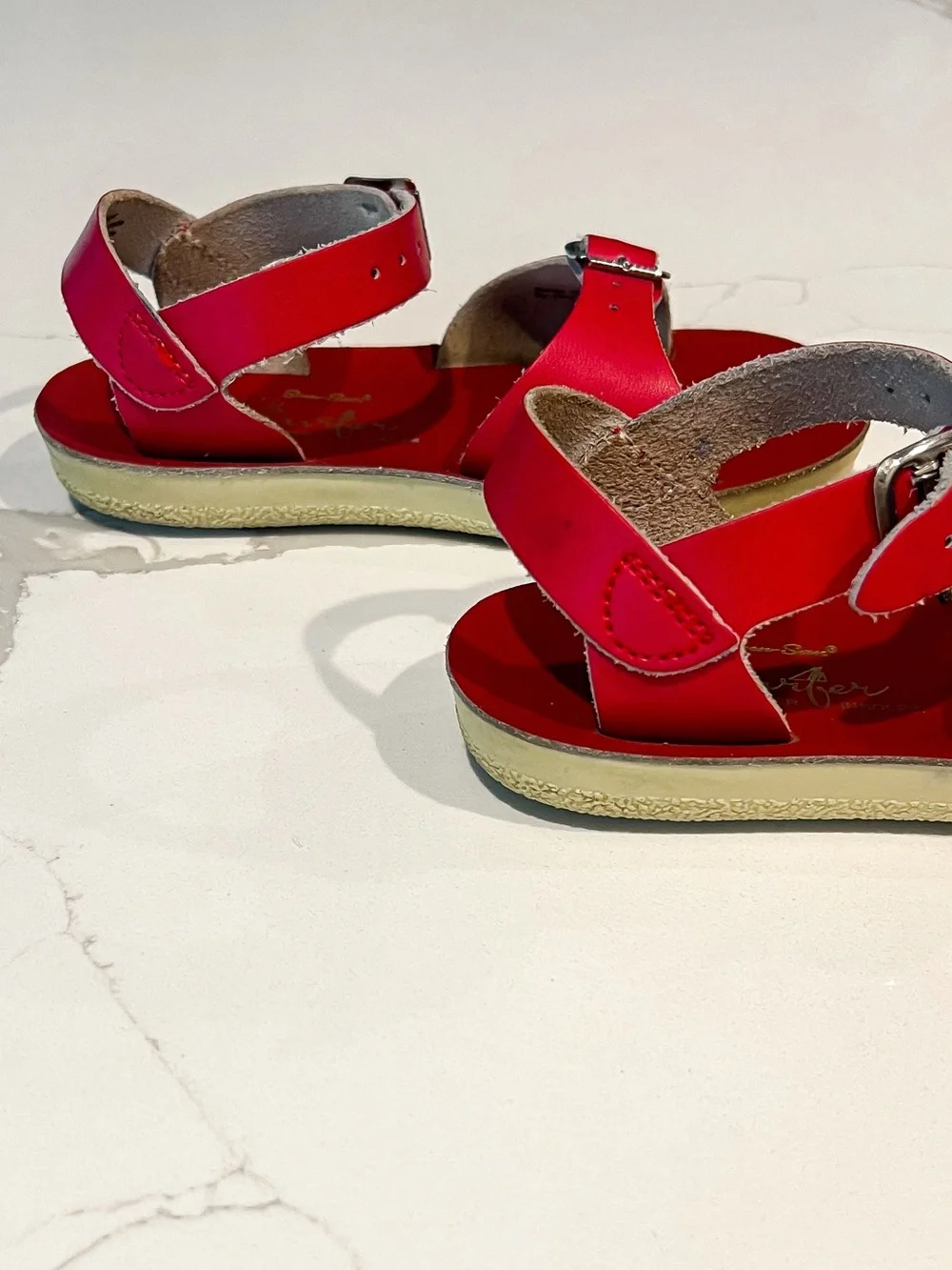 Saltwater Red Sun San Surfer Adjustable Buckle Sandals Toddler Sz 10
